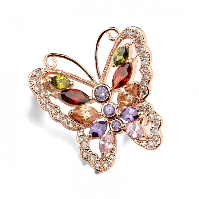 Fashion butterfly zircon brooch  53613