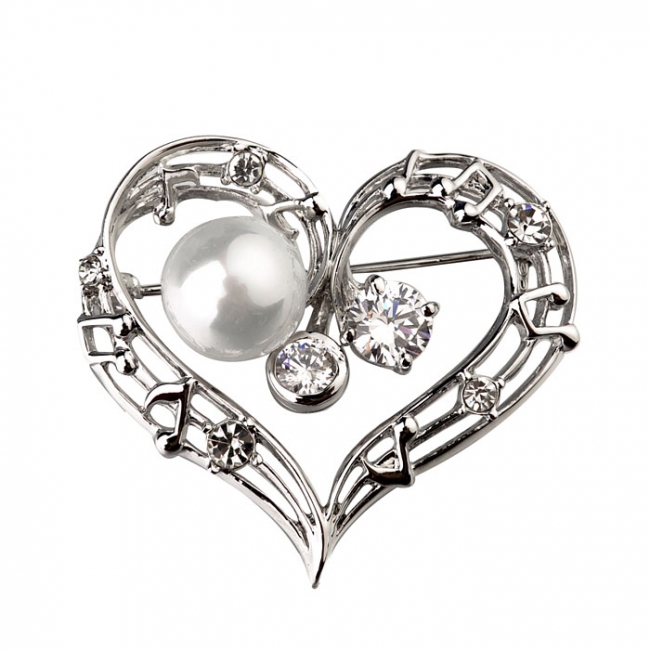 Fashion heart brooch  53635