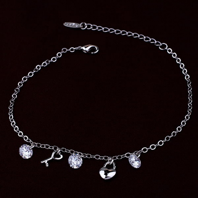 fashion elegant anklet with crystal 120115