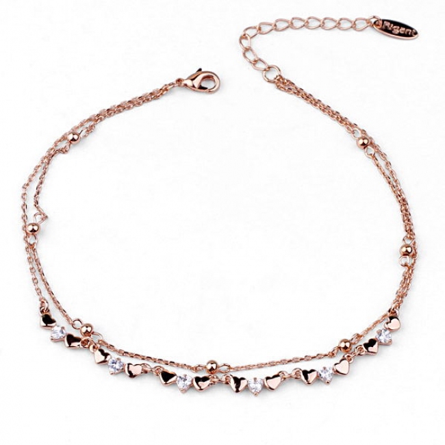heart to heart fashion crystal anklet 120109