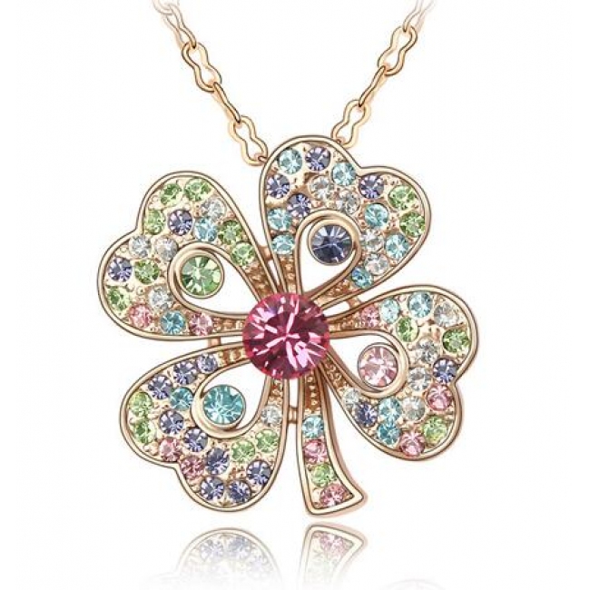 Austrian crystal necklace KY3492