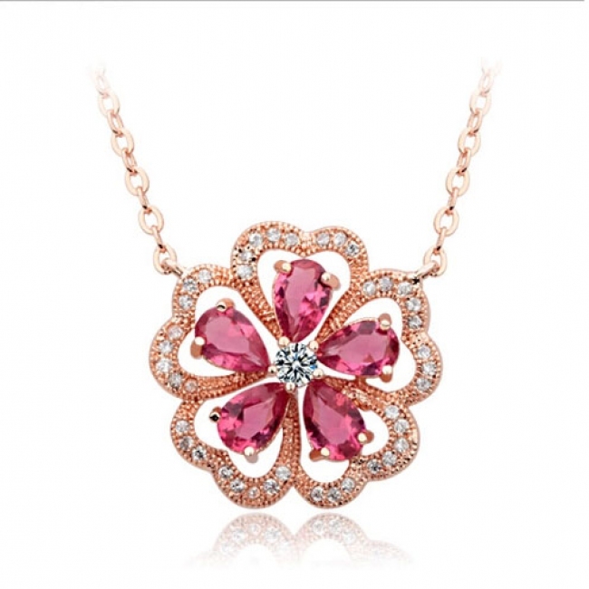 Popular zircon necklace  3070014036