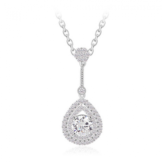 Popular round zircon necklace 1859754