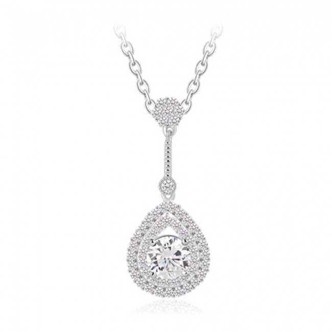 Popular round zircon necklace 1859754