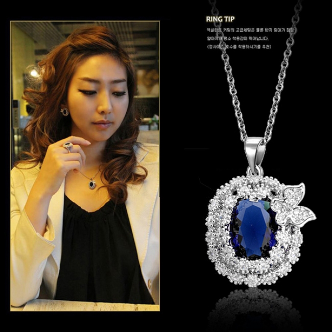 Popular zircon necklace 70048