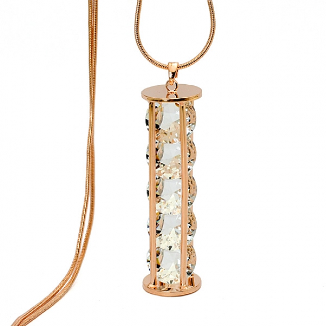 popular crystal long necklace N64912
