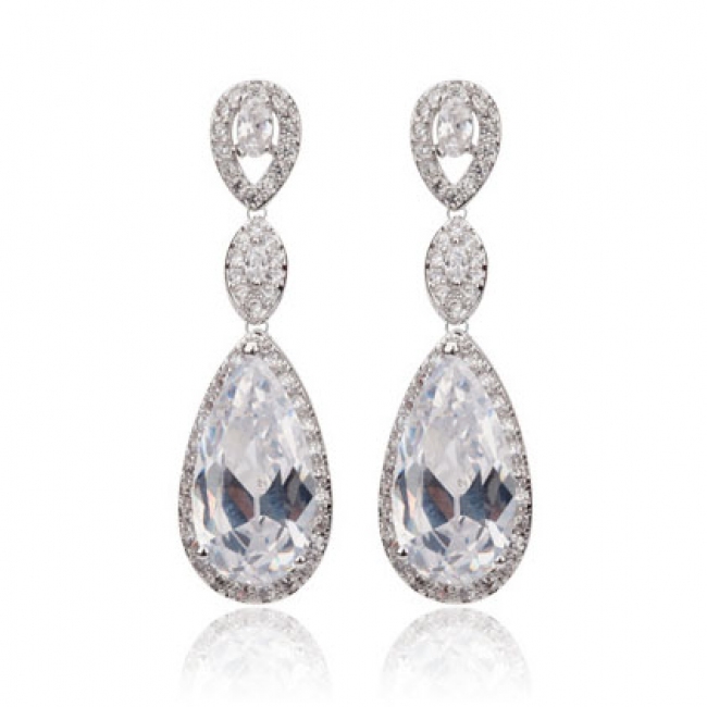 Popular AAA zircon earrings 80075