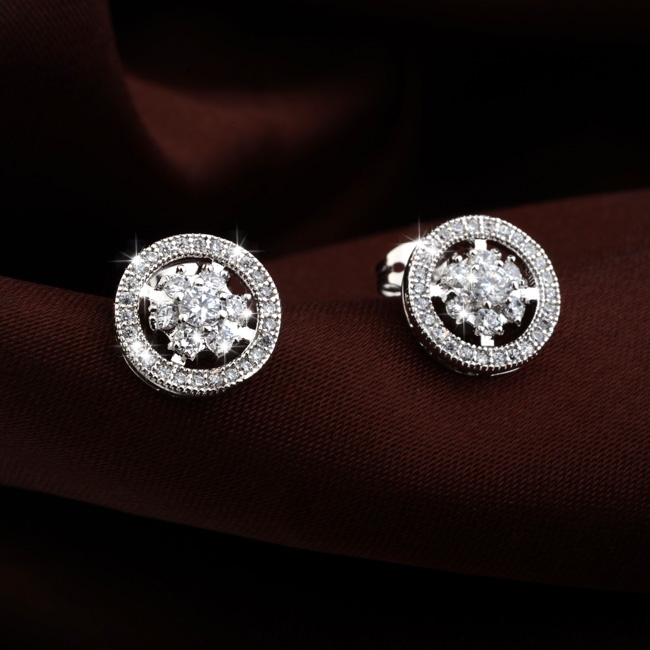 Popular zircon earrings 80079