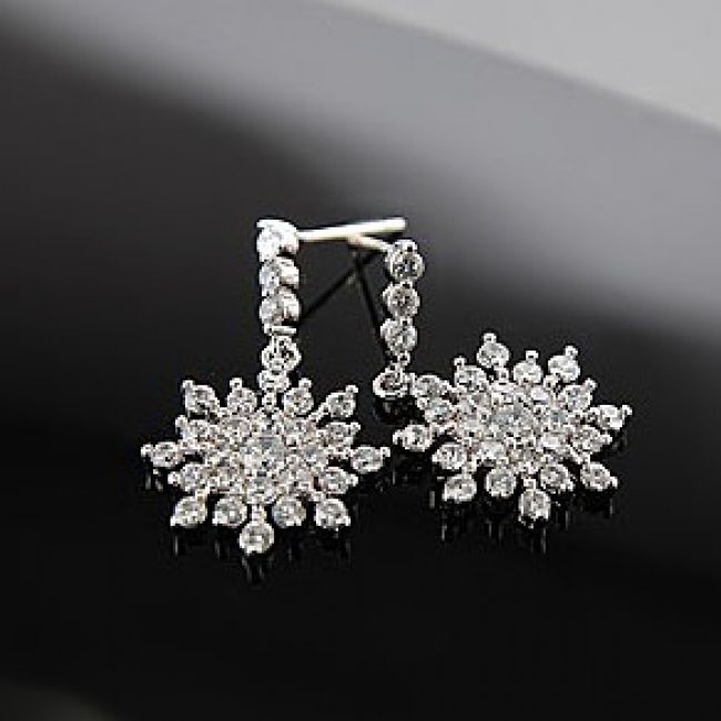 Popular Korean style zircon earring£¨925 silver stud£©1751746
