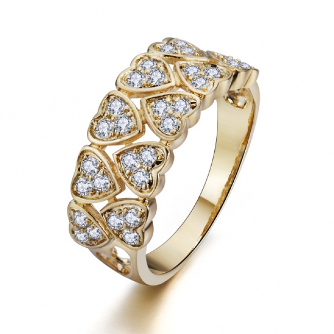 Popular heart diamond ring XL00366