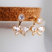 bowknot zircon earring 208028