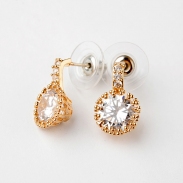 gold zircon earring 849200