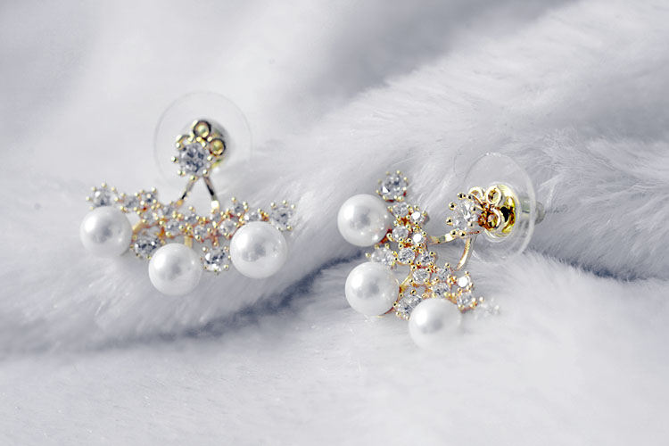 pearl zircon earring 849200