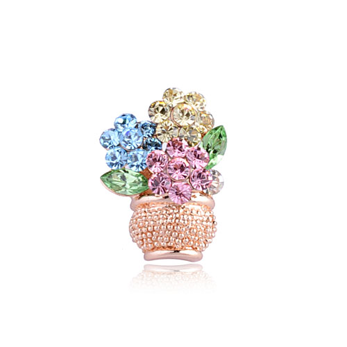 vase shape crystal brooch 51517