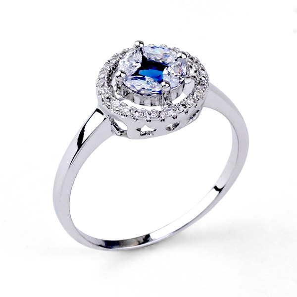 Fashion jewelry zircon ring 311384