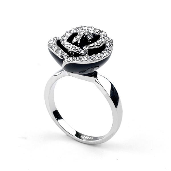 Rigant rose ring with crystal 96464