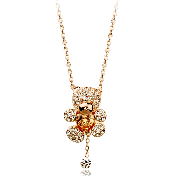 Fashion cute bear necklace 133876