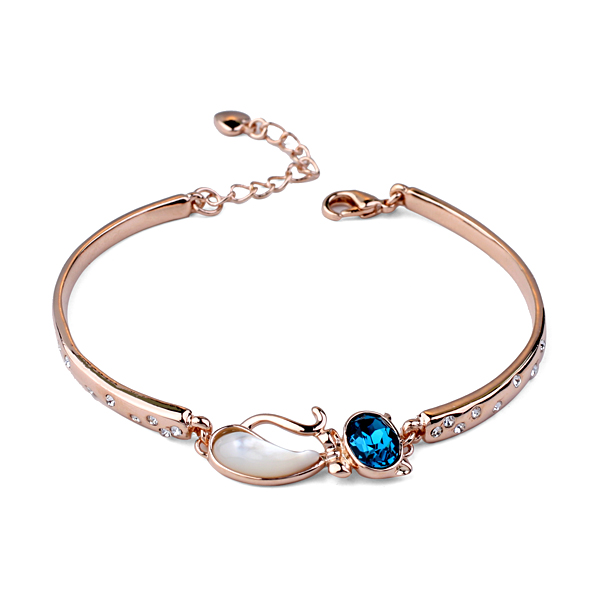 lovely cat crystal bracelet 380129