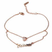fashion heart shape anklet 120126