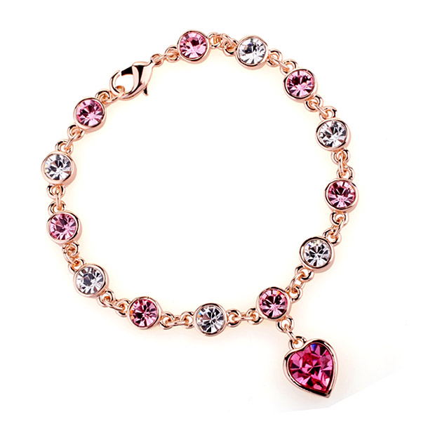 Austrian crystal heart bracelet 31098