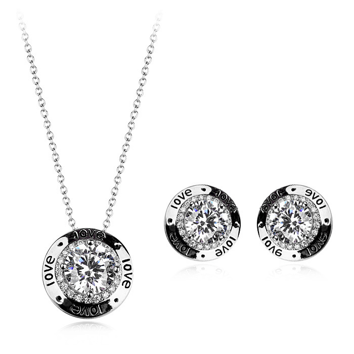 LOVE zircon jewelry set  220880