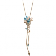 fashion opal sweater necklace  340176