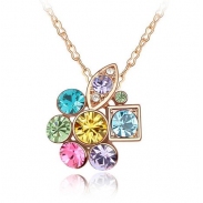 Austrian crystal necklace  KY4485
