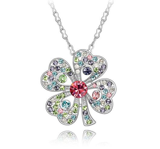 Austrian crystal necklace  KY3494