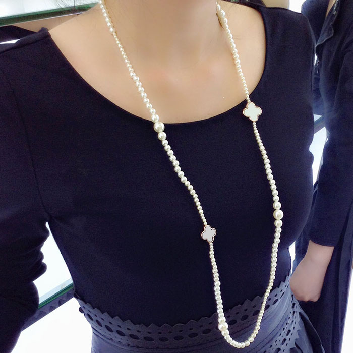 Fashion pearl sweater necklace  340185
