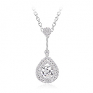 Popular round zircon necklace 1859754