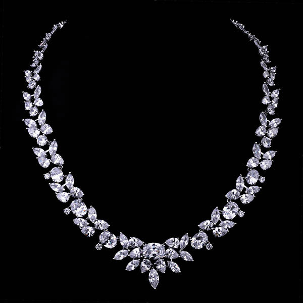 Popular twinkling zircon necklace N70047