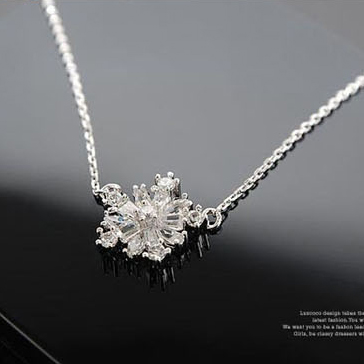 Popular Korean style snow necklace 18176...