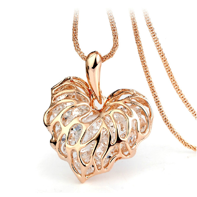 Popular heart shape costume necklace HXA...