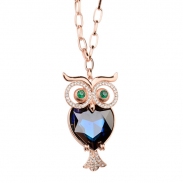 Popular owl pendant costume necklace N621242