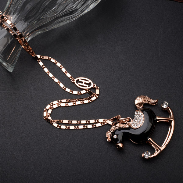 Popular horse pendant costume necklace  ...