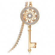 Popular key gold diamond costume necklace 1834313
