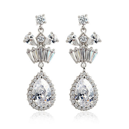 Popular zircon earring E80078