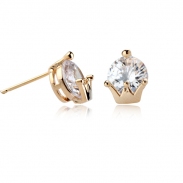 Popular Korean style crown zircon earring  80058