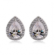 Popular Korean style zircon earring£¨925 silver stud£©