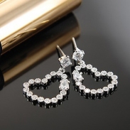 Popular Korean style crystal earring£¨925 silver stud£©