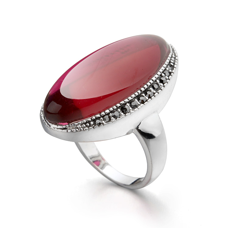 Fashion semi-precious stone ring 95810