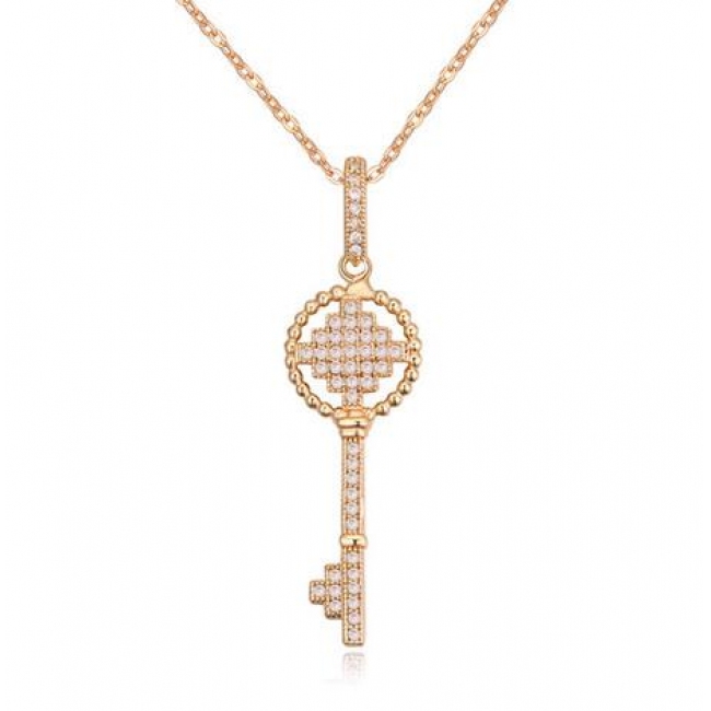Fashion crystal key necklace KY16538