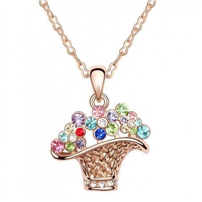 Austrian crystal necklace   KY5214