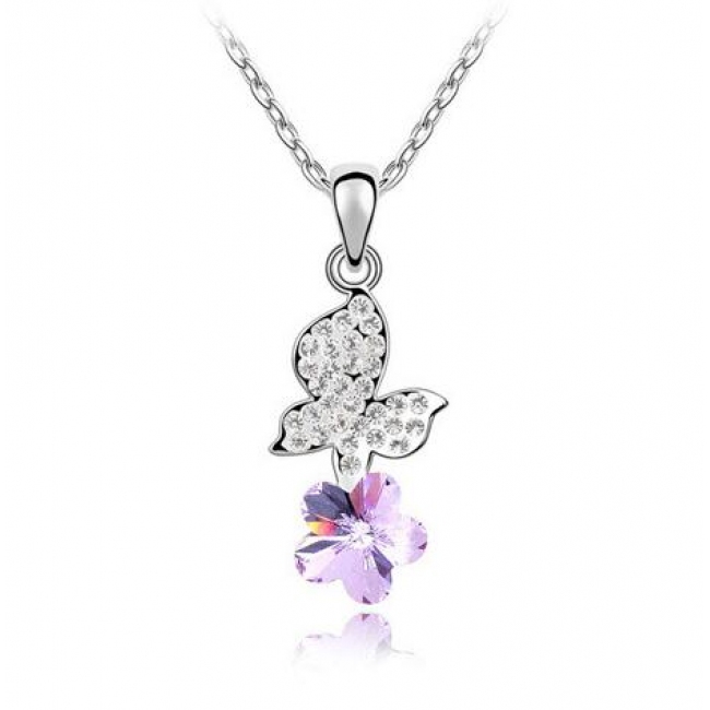 Austrian crystal necklace  KY4736