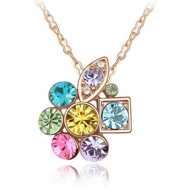 Austrian crystal necklace KY4481