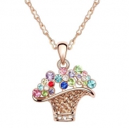 Austrian crystal necklace   KY5214
