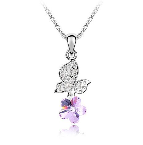 Austrian crystal necklace  KY4736