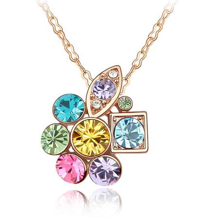 Austrian crystal necklace KY4481