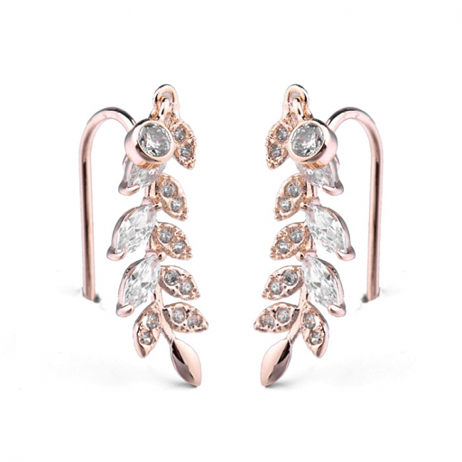 Fashion leaf earring 125669
