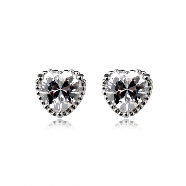 heart shape stud earring  87396